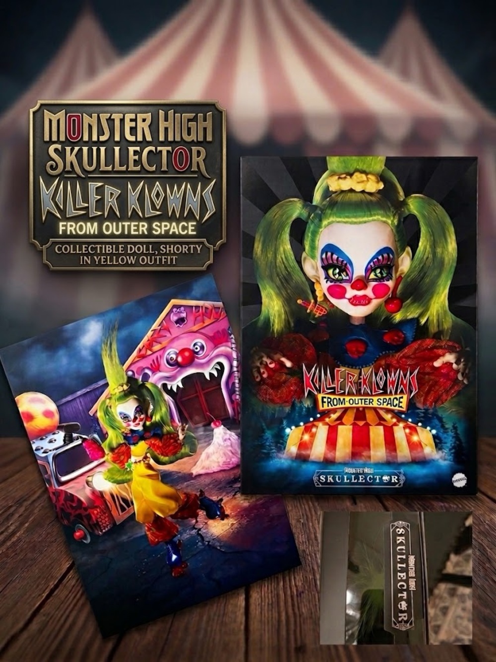 Monster High Killer Klowns Shorty Costume - Yellow, Green, Red